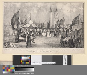 The Ceremony of Opening London Bridge with the Old London Bridge in the Background