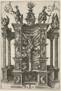 The Crucified Christ in a Decorated Niche
