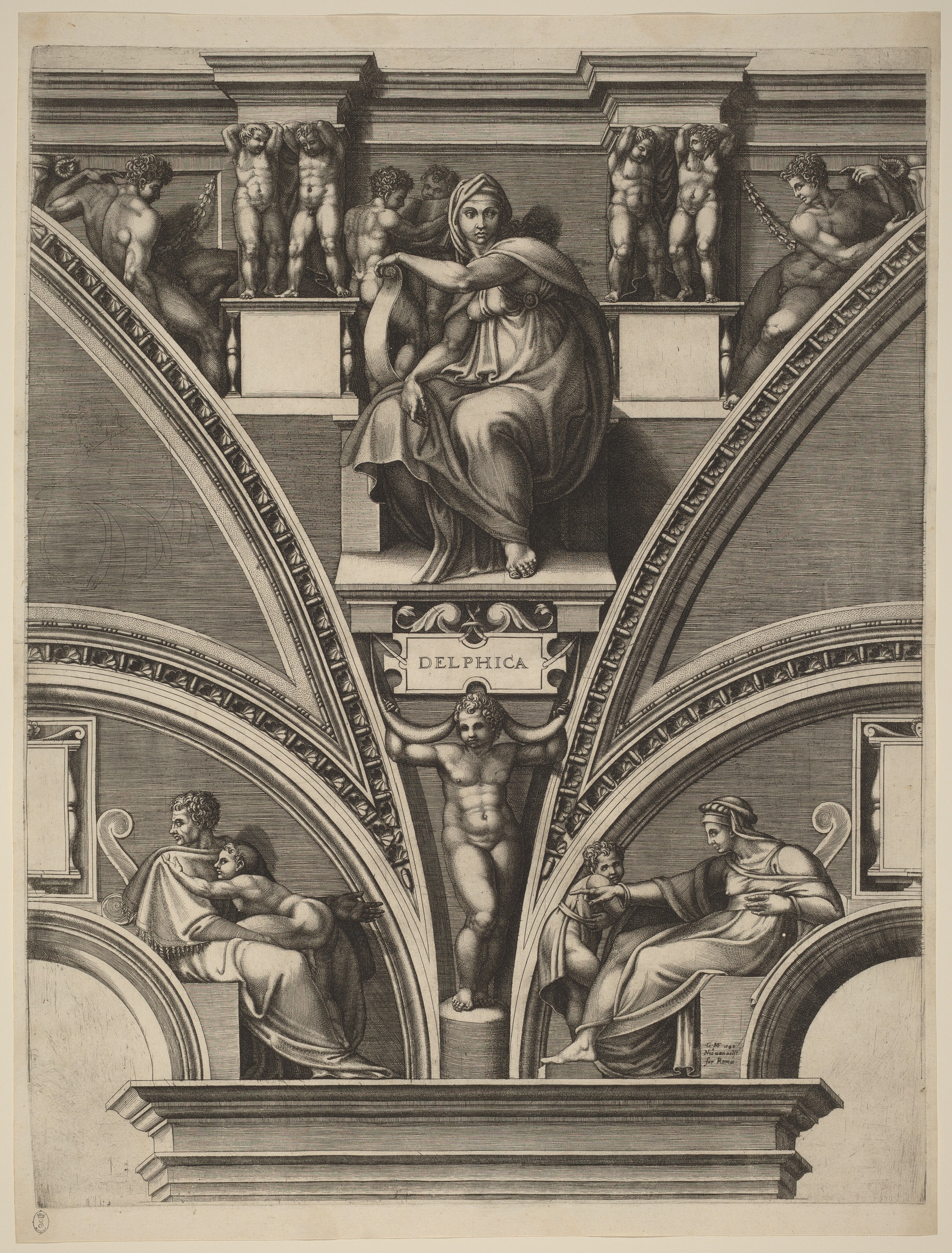 The Delphic Sibyl by Giorgio Ghisi