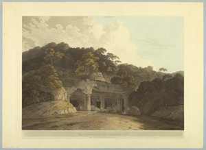 The Entrance to the Elephanta Cave, from "Oriental Scenery: Twenty Four Views in Hindoostan"