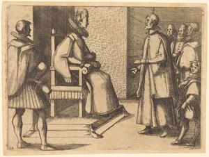 The Envoy of Tuscany thanking the Queen