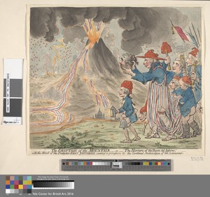 The Eruption of the Mountain - or - The Horrors of the Bocca Del Inforno----With the Head of the Protector Saint Januarius Carried in Processions by the Cardinal Archeveque of the Lazaroni