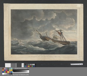 The Essex East Indiaman in the Morning after the Storm with Her Signal of Distress to a Ship in Sight