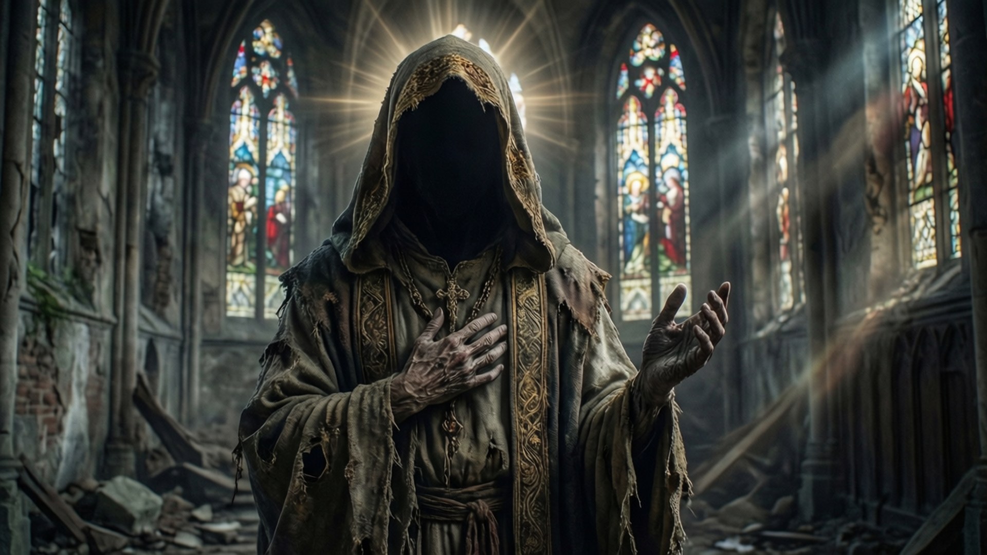 The Faceless Saint by Wallpapers.art Studio