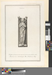 The Figure of Aveline Countess of Lancaster, Cumbent on her Monument, Plate II