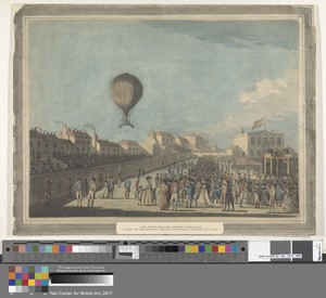 The First Balloon Ascent in England, September 1784, from the Artillery Ground, Moorfields