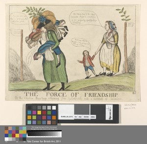 The Force of Friendship, Or, the Election Man-trap returning from Spittalfields with a handfull of Weavers_