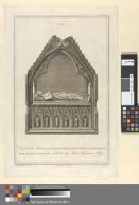 The Front of the Monument of Aveline, First Wife of Edmund Crouchback, Plate I