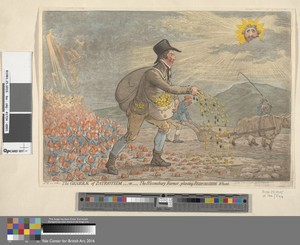 The General of Patriotism, - or -The Bloomsbury Farmer, Planting Bedfordshire Wheat