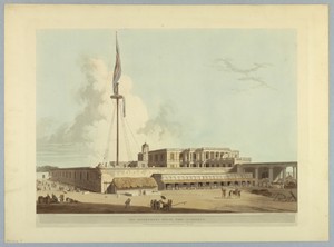 The Government House, Fort St. George, from "Oriental Scenery: Twenty Four Views in Hindoostan"