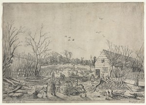 The Great Flood of January 10, 1624 (or Repairing the Broken Dike on the River Lek by Vianen, 1624)