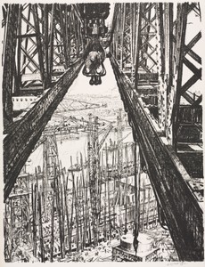 The Great War:  Britain's Efforts and Ideals; Building Ships:  A Shipyard Seen from a Big Crane