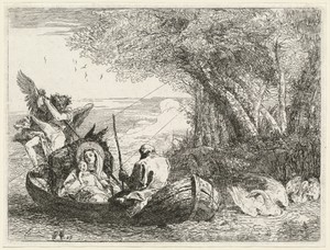 The Holy Family Being Ferried Across the River
