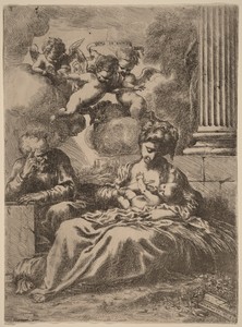 The Holy Family by a Column