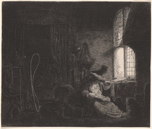 The Holy Family in an Interior