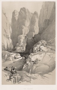 The Holy Land, Syria, Idumea, Arabia, Egypt & Nubia (Vol. III): Entrance to Petra