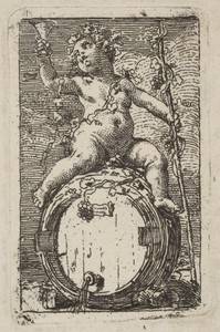 The Infant Bacchus Astride a Wine Barrel