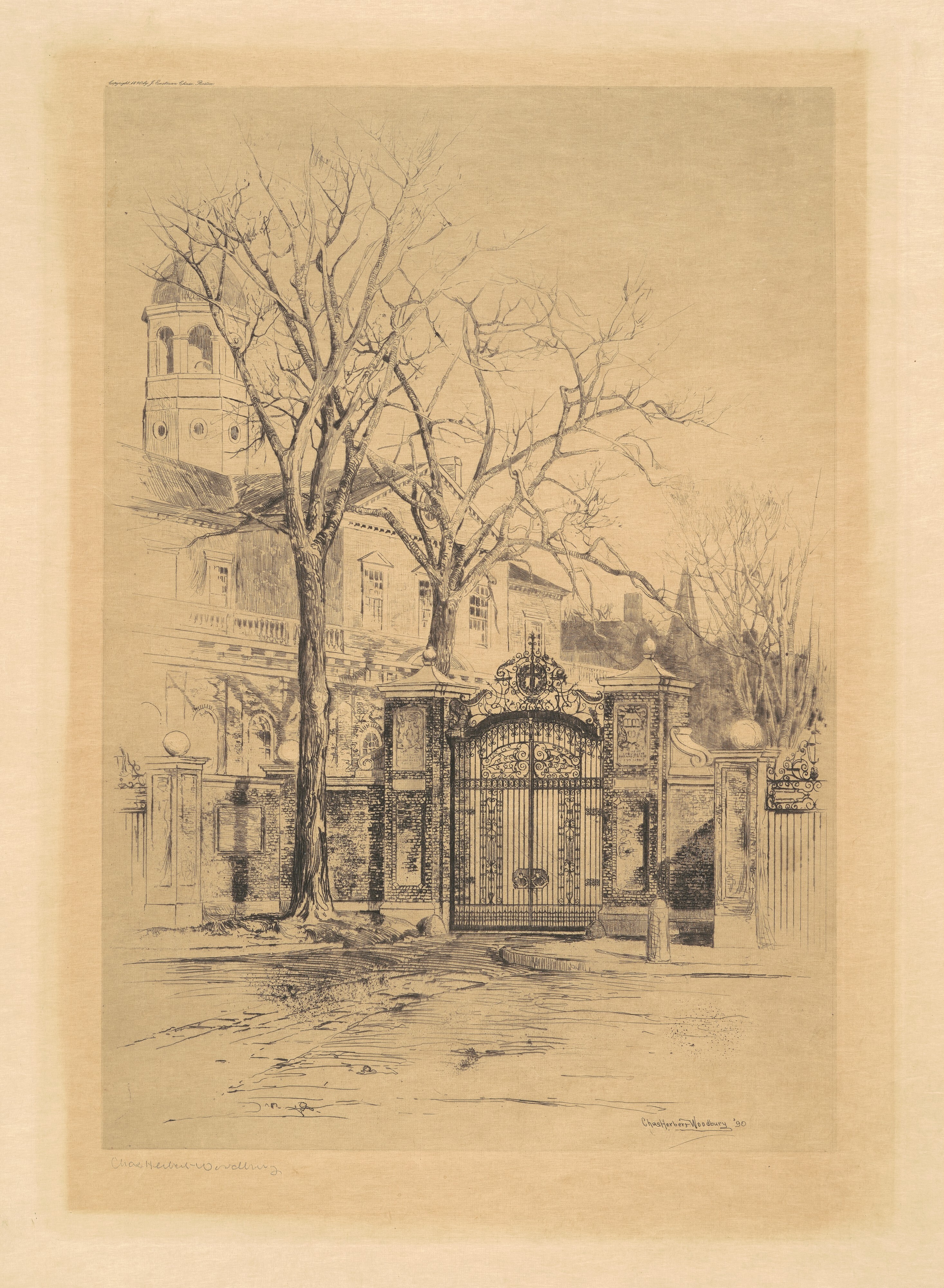 The Johnson Gate, Cambridge, Massachusetts by Charles H. Woodbury