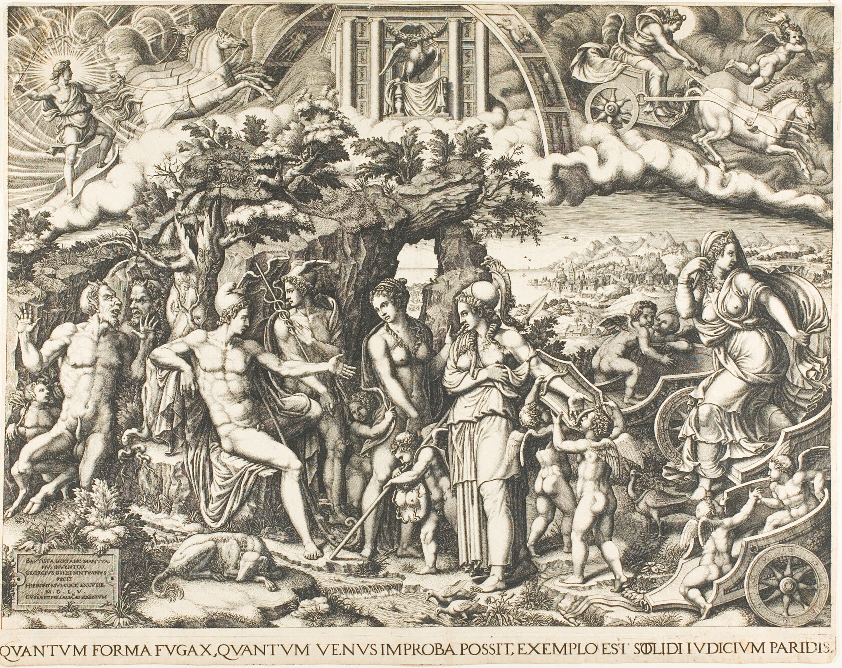 The Judgment of Paris by Giorgio Ghisi