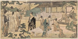 The Matsukaze Chapter of the Tale of Genji (from the series The Tale of Genji in Elegant Modern Dress)