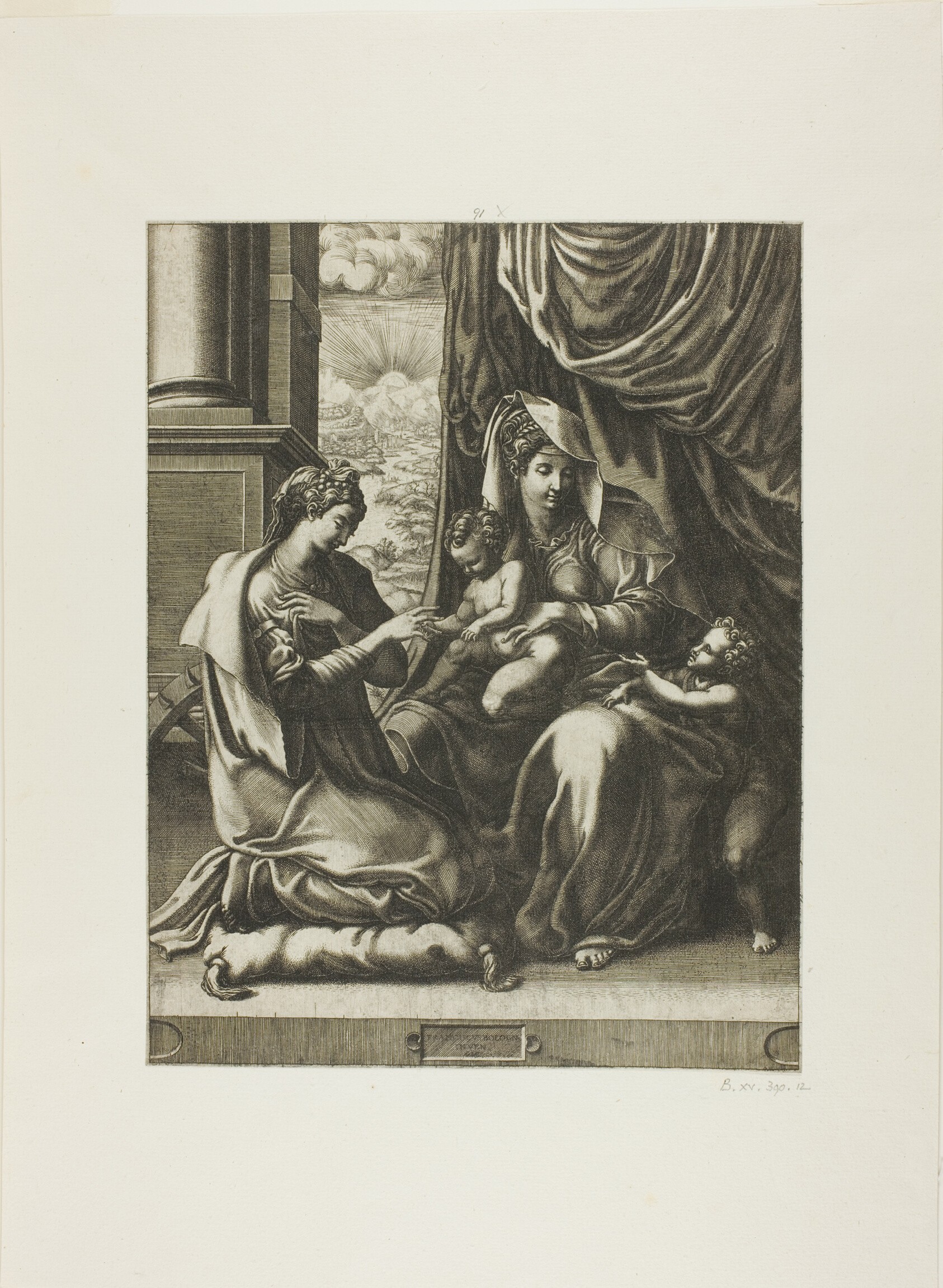 The Mystic Marriage of Saint Catherine by Giorgio Ghisi