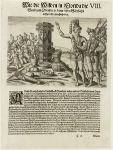 The Natives of Florida Worship the Column Erected by Captain Ribault