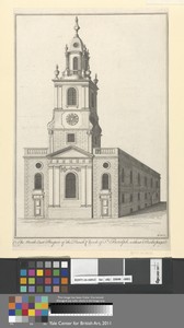 The Northeast Prospect of the Parish Church of St. Botolph, without Bishopsgate