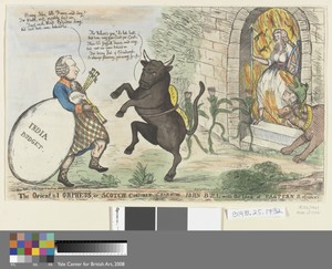 The Oriental Orpheus, or, Scotch Conjurer Charming John Bull with the Idea of Eastern Resources