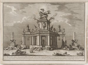 The Prima Macchina for the Chinea of 1753: The Temple of Asclepius with the Chariot of the Sun