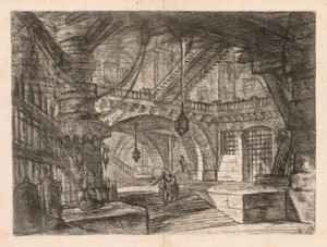 The Prisons:  A Wide Hall with Lanterns