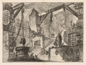 The Prisons:  Colonnaded Interior with a Broad Stair
