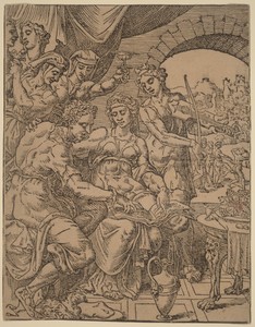 The Prodigal Son Squandering His Inheritance on Harlots