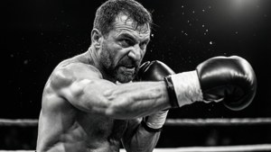 The Punisher in Black and White