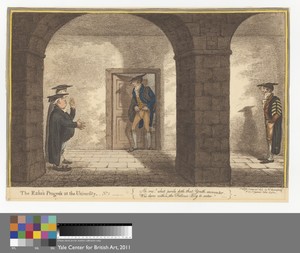 The Rake's-Progress at the University - No. 1 - "Ah me! what perils doth that Youth encounter, who dares within the Fellow's Bog to enter."