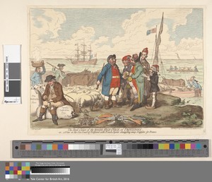 The Real Cause of the Present High-Price of Provisions or A View on the Sea Coast of England, with French Agents Smuggling Away Supplies for France