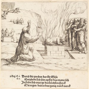 The Rival Sacrifices of Elijah and the Priests of Baal