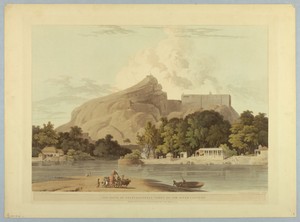 The Rock of Tritchinopoly, Taken on the River Cauvery, from "Oriental Scenery: Twenty Four Views in Hindoostan"