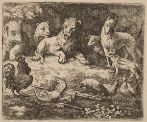 The Rooster Charges Reynard