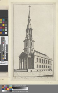 The S.W. Prospect of the Church of St. Leonard, Shoreditch