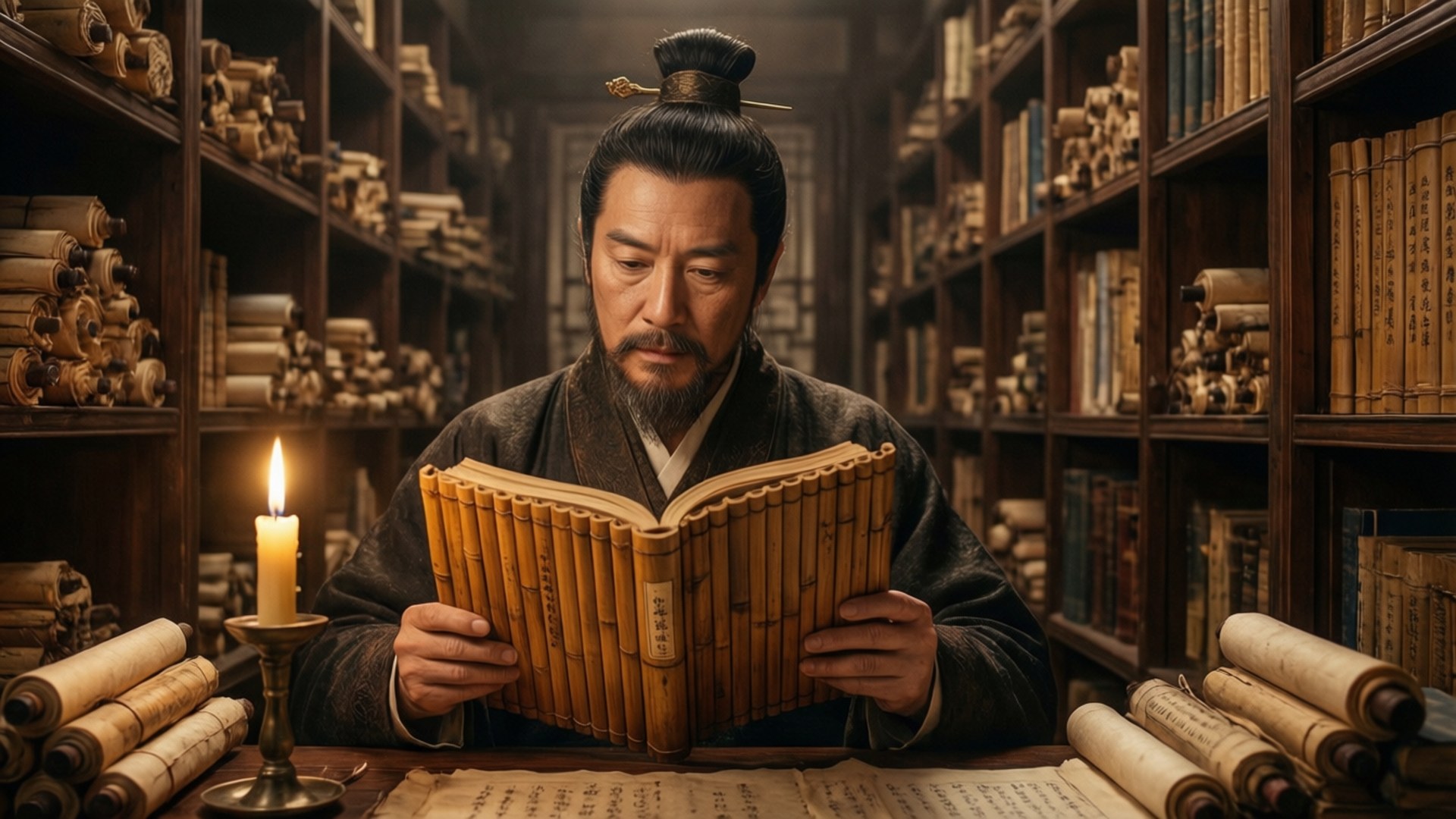 The Scholar's Library by Wallpapers.art Studio