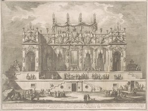 The Seconda Macchina for the Chinea of 1764: A  Magnificent Gallery Illuminated at Night