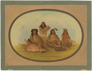 The Sioux Chief with Several Indians