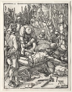 The Small Passion:  Christ Being Nailed to the Cross