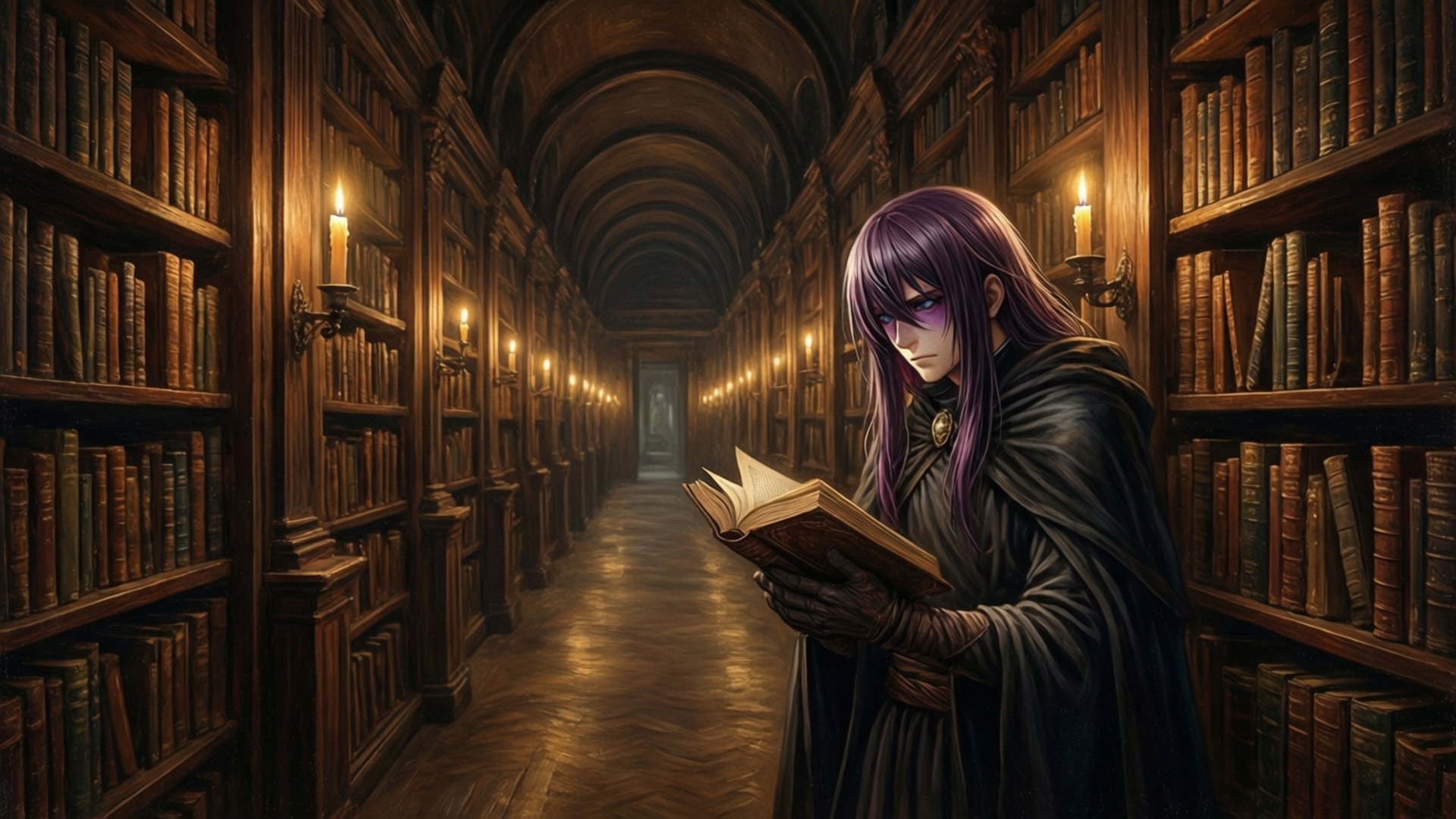 The Sorcerer's Library by Wallpapers.art Studio