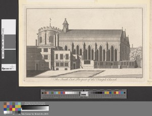 The South East Prospect of the Temple Church
