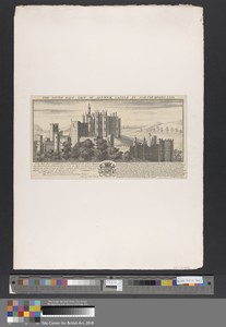 The South East View of Alnwick Castle in Northumberland
