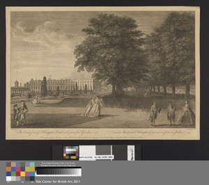 The South Front of Hampton Court with part of the garden