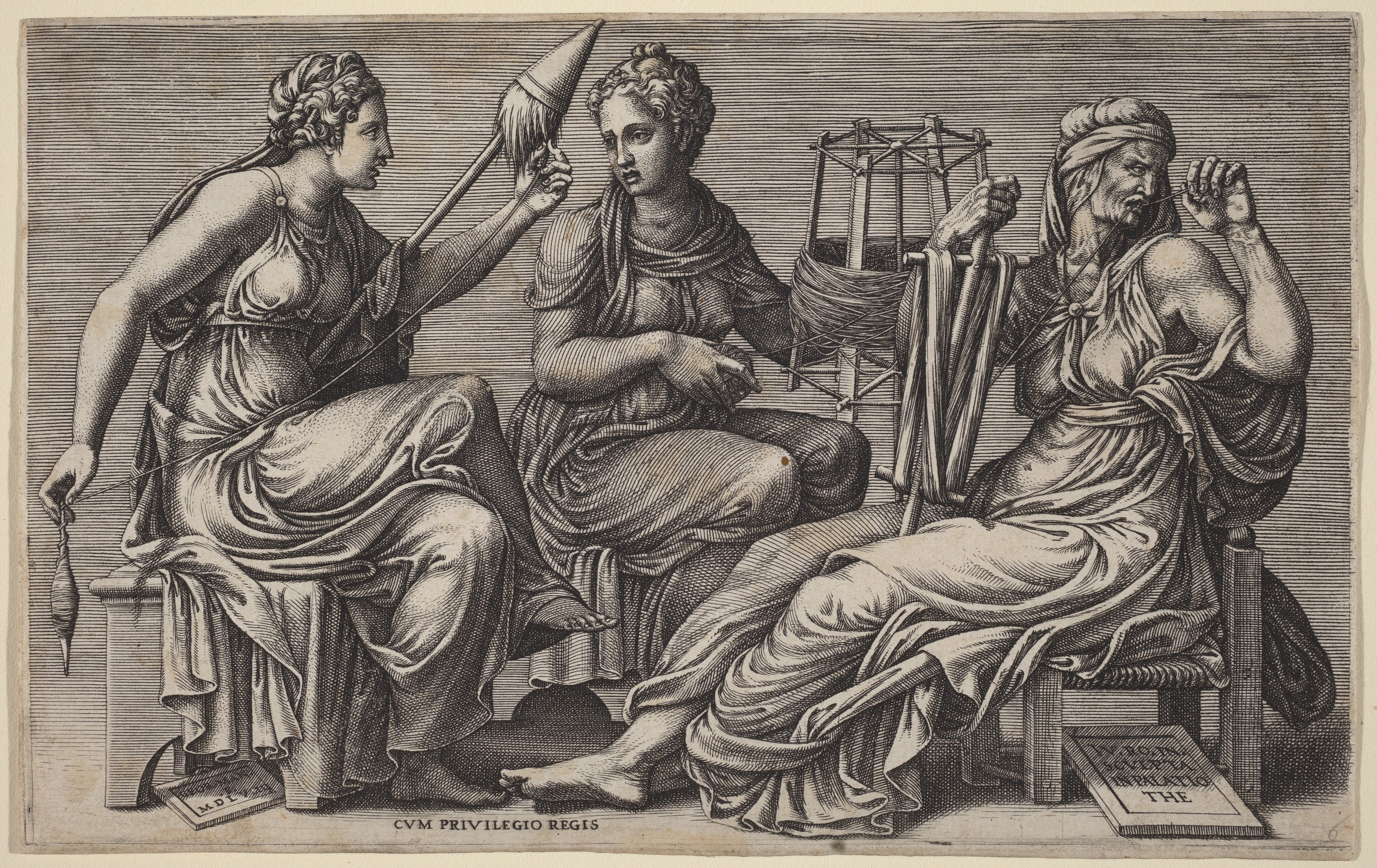 The Three Fates by Giorgio Ghisi