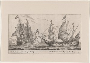 The "Vrijheijt," a Man-of-War and the "Hazewind," a Merchantman for Spain