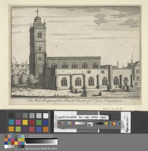 The West Prospect of the Parish Church of St. Giles, Cripplegate